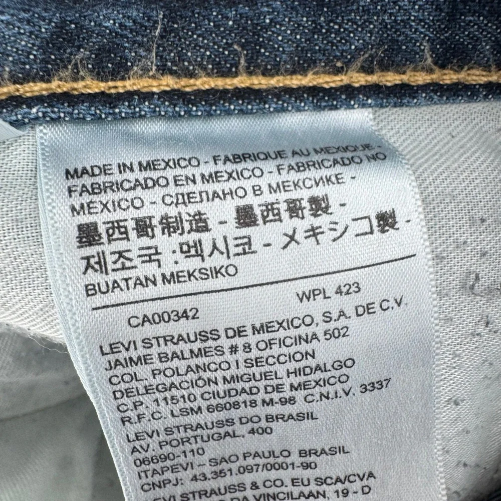 Levis 505 Regular Fit Jeans Mens 34x32 Medium Wash Blue Straight Leg Denim